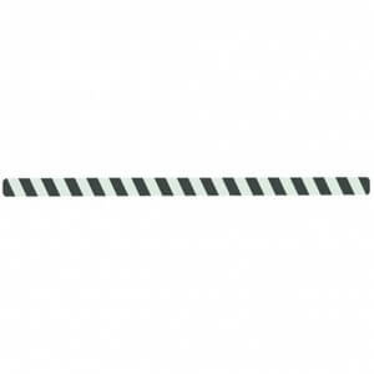 Фотолюминесцентная противоскользящая лента, белая с черными полосками