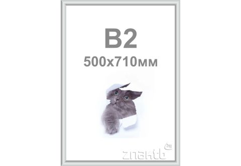 852006 Клик рамка B2 алюминиевая 25 мм серебристая матовая
