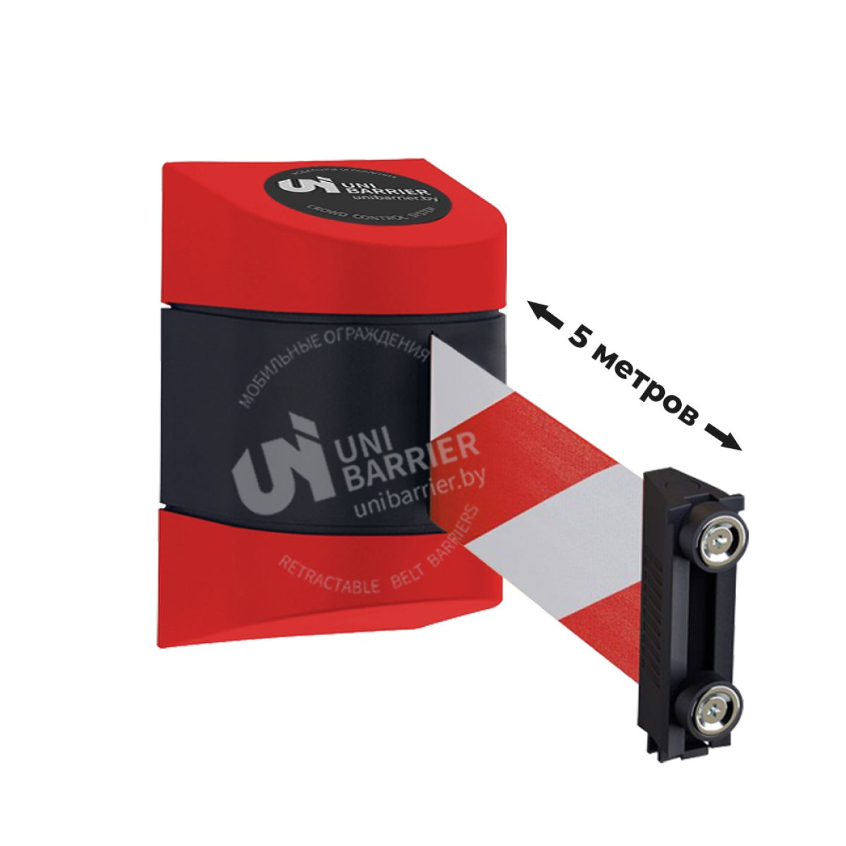Магнитный настенный блок UniWall-250 с бело-красной лентой
