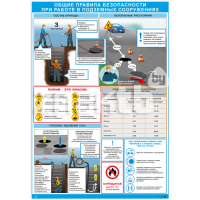 2715 Плакат по охране труда  Правила безопасности при работе в подземных сооружениях