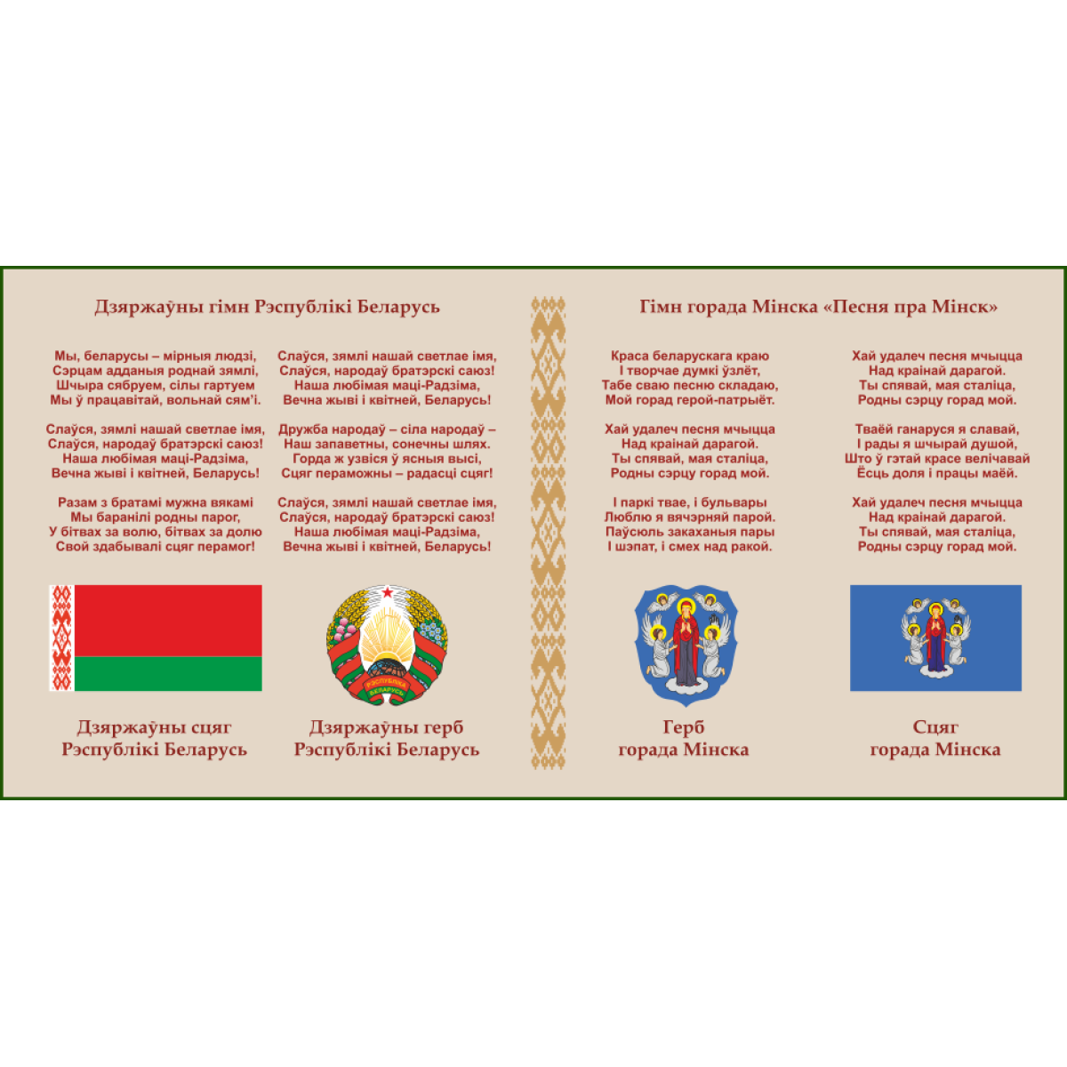4415 Стенд информационный с государственной символикой Республики Беларусь