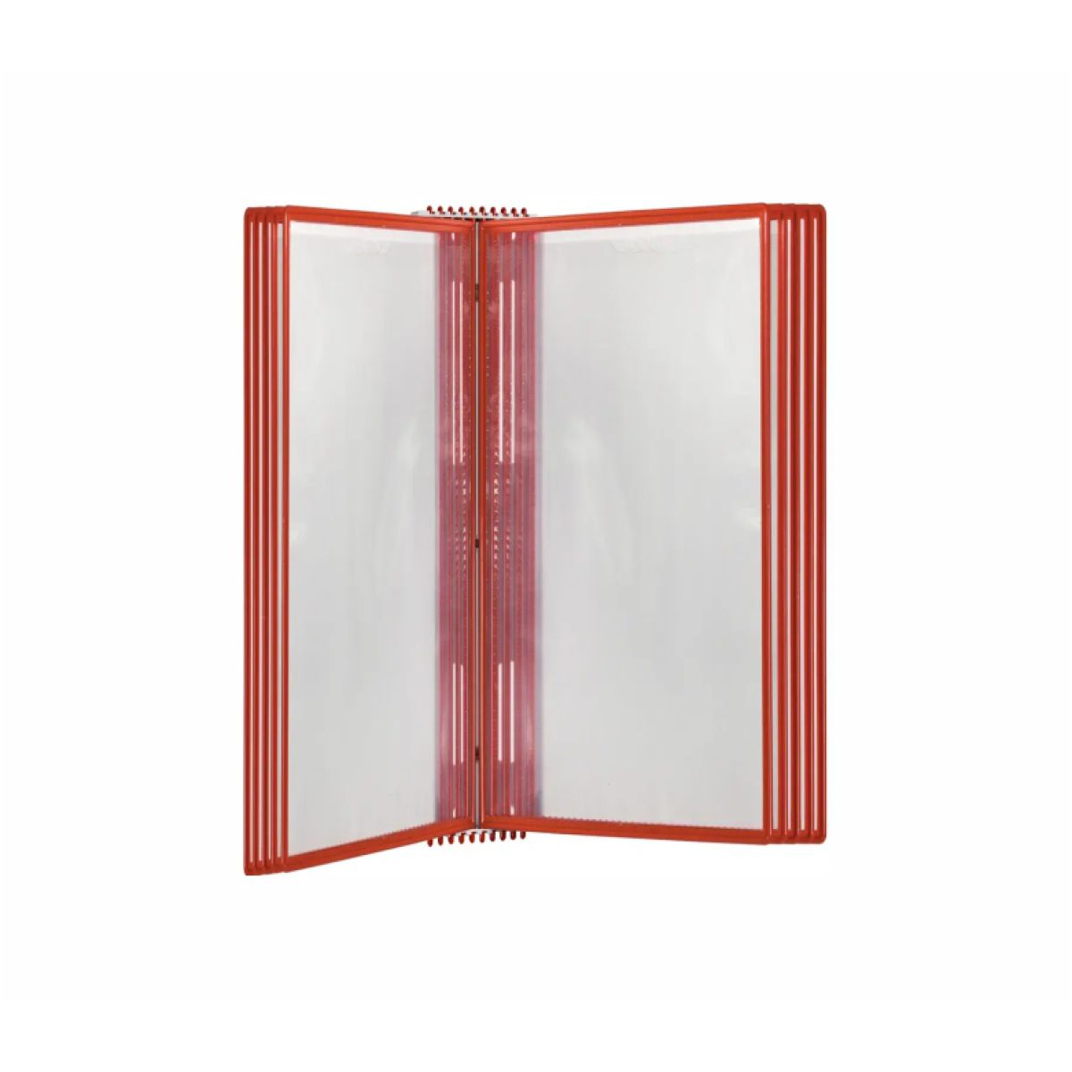 Настенная перекидная демо-система с красными карманами А4