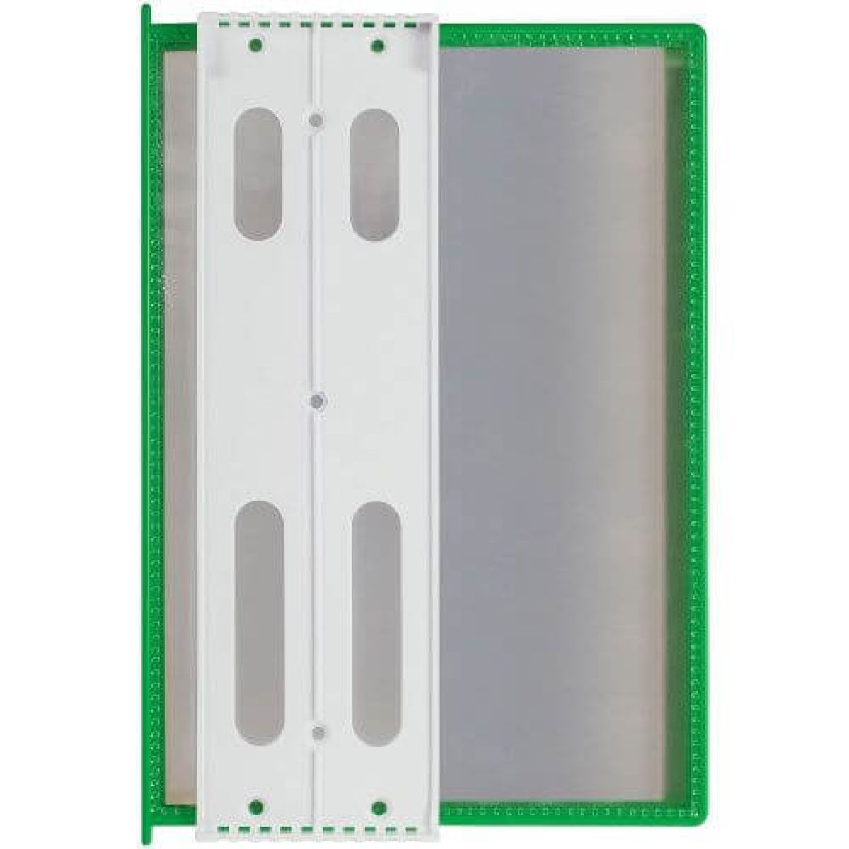 заказать «Настенная перекидная демо-система с зелеными карманами А4» Настенная перекидная демо-система с зелеными карманами А4