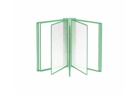 Настенная перекидная демо-система с зелеными карманами А4 Настенная перекидная демо-система с зелеными карманами А4