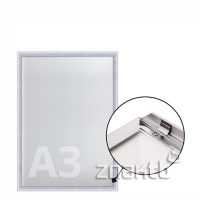 8522 Клик-рамка алюминиевая формата А3