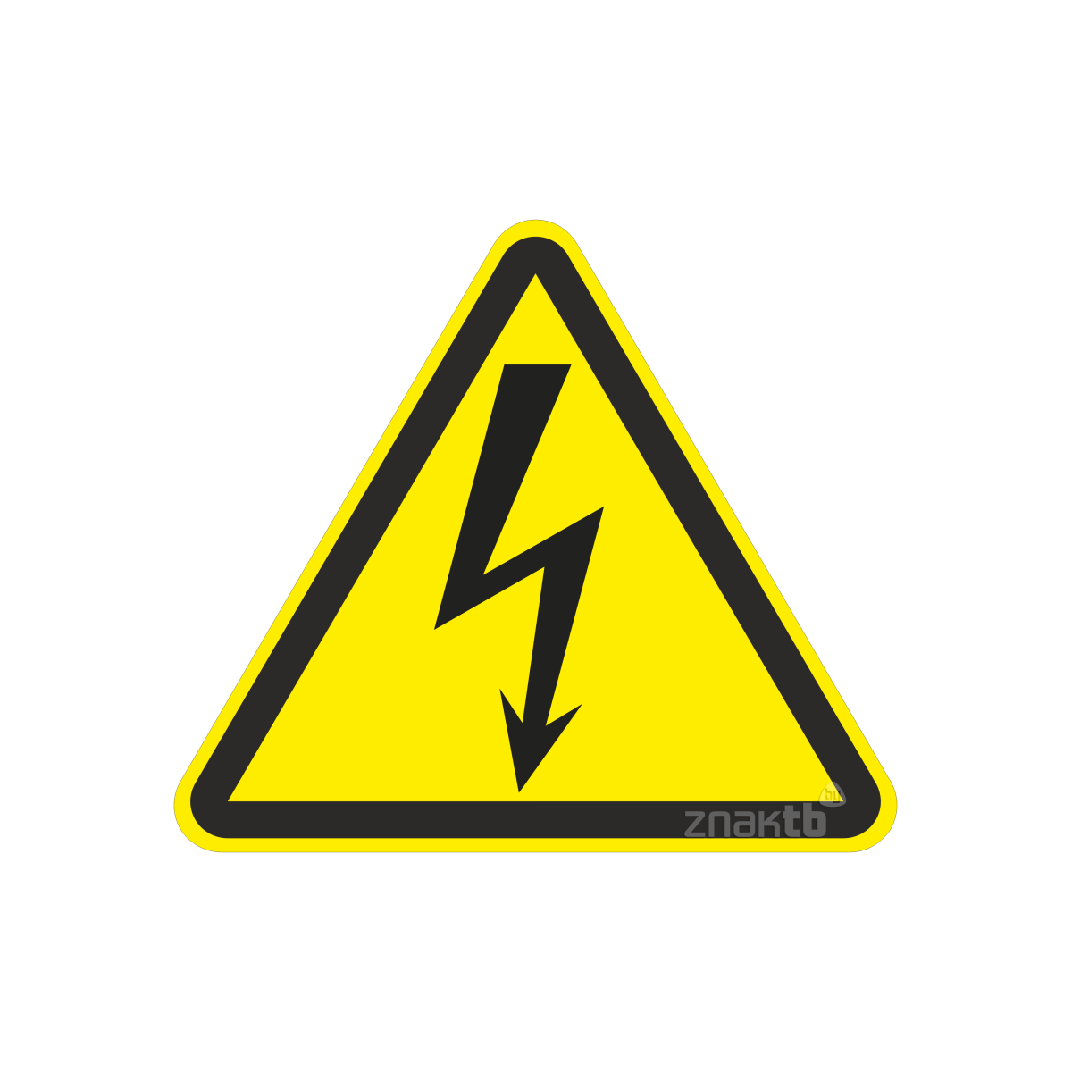 Знак Осторожно! Электрическое напряжение код W08