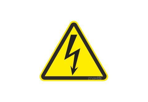 Знак Осторожно! Электрическое напряжение код W08