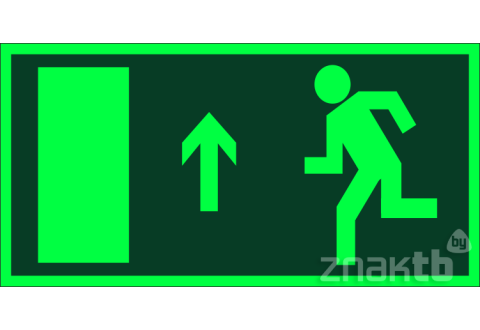 Знак Направление к эвакуационному выходу фотолюм.  (левосторонний) код Е12