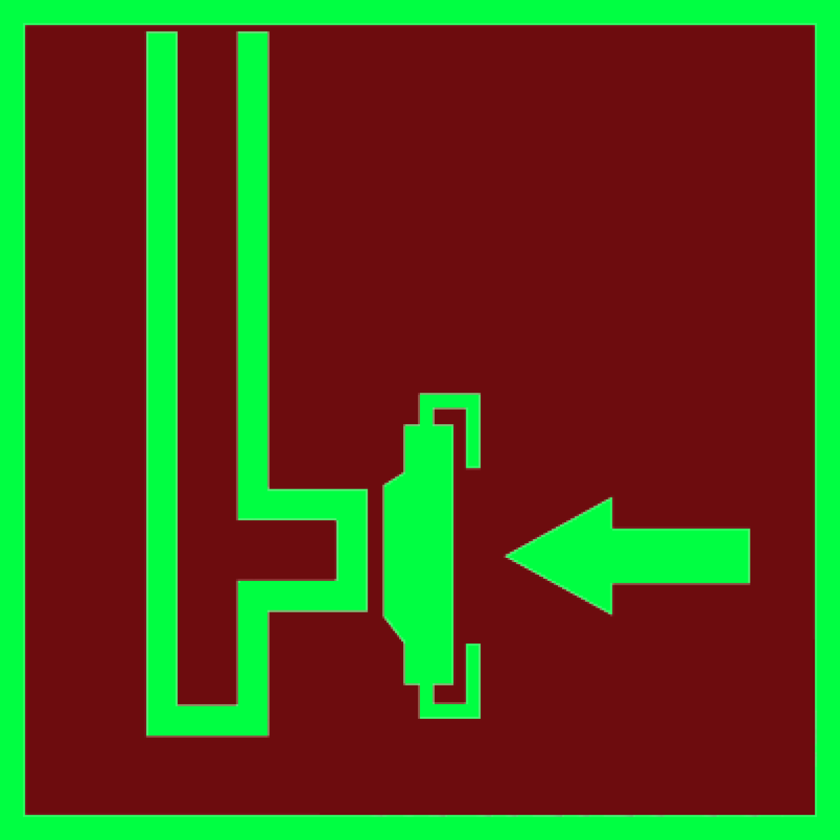 Знак Пожарный сухотрубный стояк фотолюминесцентный код F08 