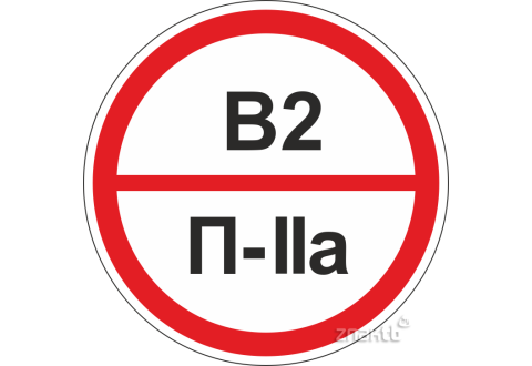  Знак категорийности помещений В2/П2а