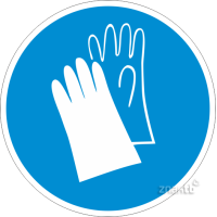 084 Знак Работать в защитных перчатках код М06