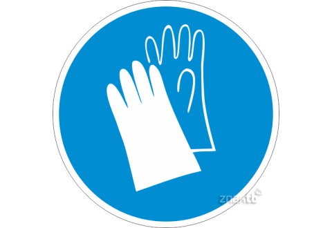 084 Знак Работать в защитных перчатках код М06