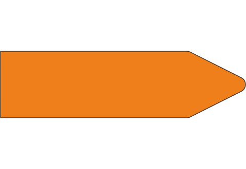 Стрелки для маркировки трубопроводов, оранжевая