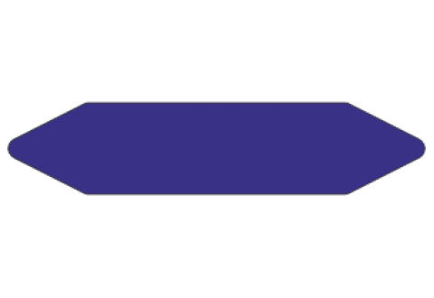 Стрелки для маркировки трубопроводов, фиолетовая