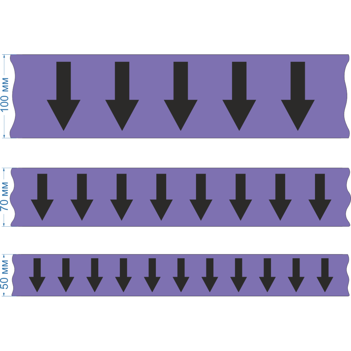 Маркировочная лента для трубопровода, фиолетовая