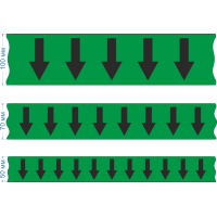 Маркировочная лента для трубопровода со стрелками, зеленая