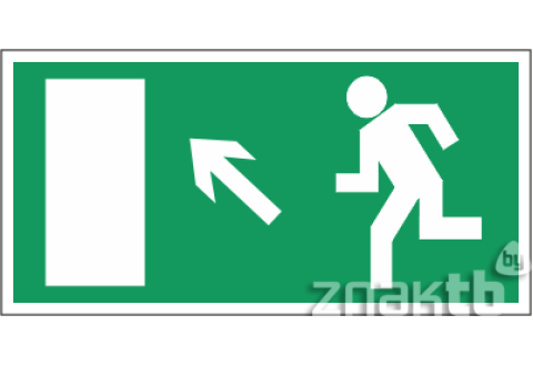 Знак Направление к эвакуационному выходу(по наклонной плоскости налево вверх)