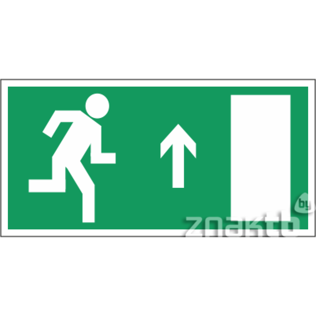 Знак Направление к эвакуационному выходу прямо (левосторонний) код Е11