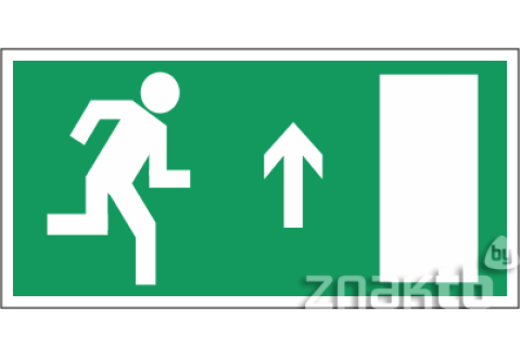 Знак Направление к эвакуационному выходу прямо (левосторонний) код Е11