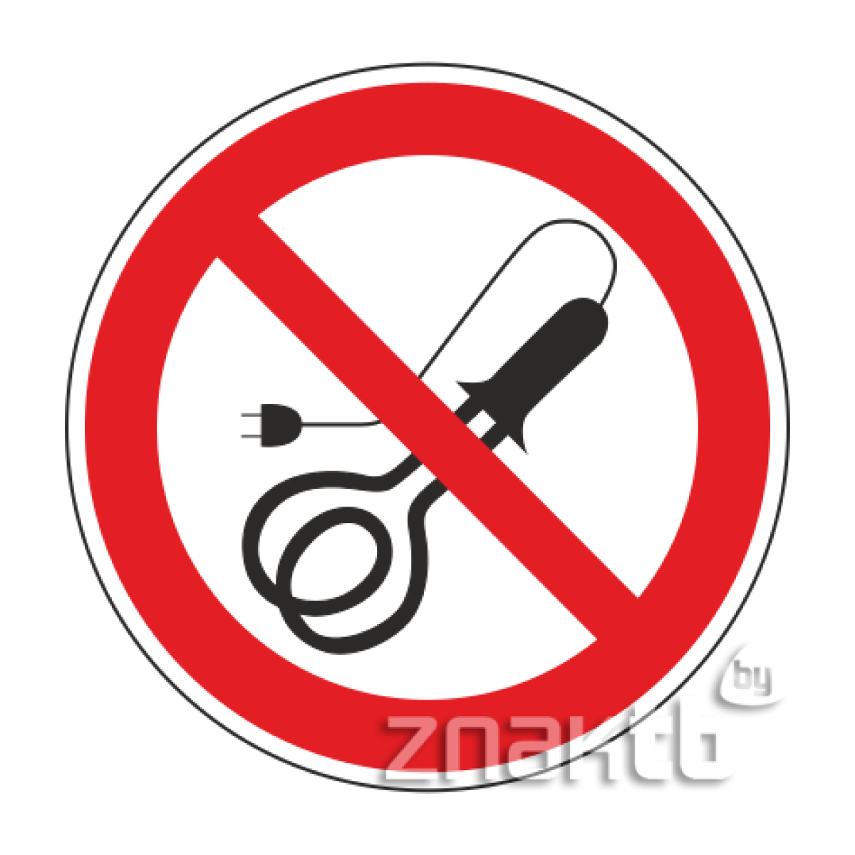 Знак Запрещается пользоваться электронагревательными приборами 