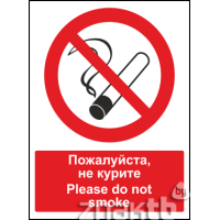 572 Знак Пожалуйста, не курите \ Please do not smoke (с поясняющей надписью)