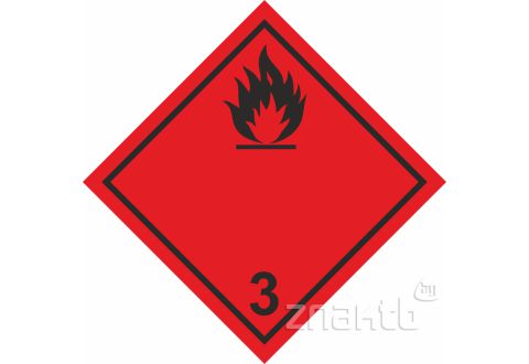 207 Знак "Класс 3 Легковоспламеняющиеся жидкости"