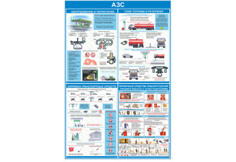 4708 Стенд информационный "АЗС" 1130*730 мм